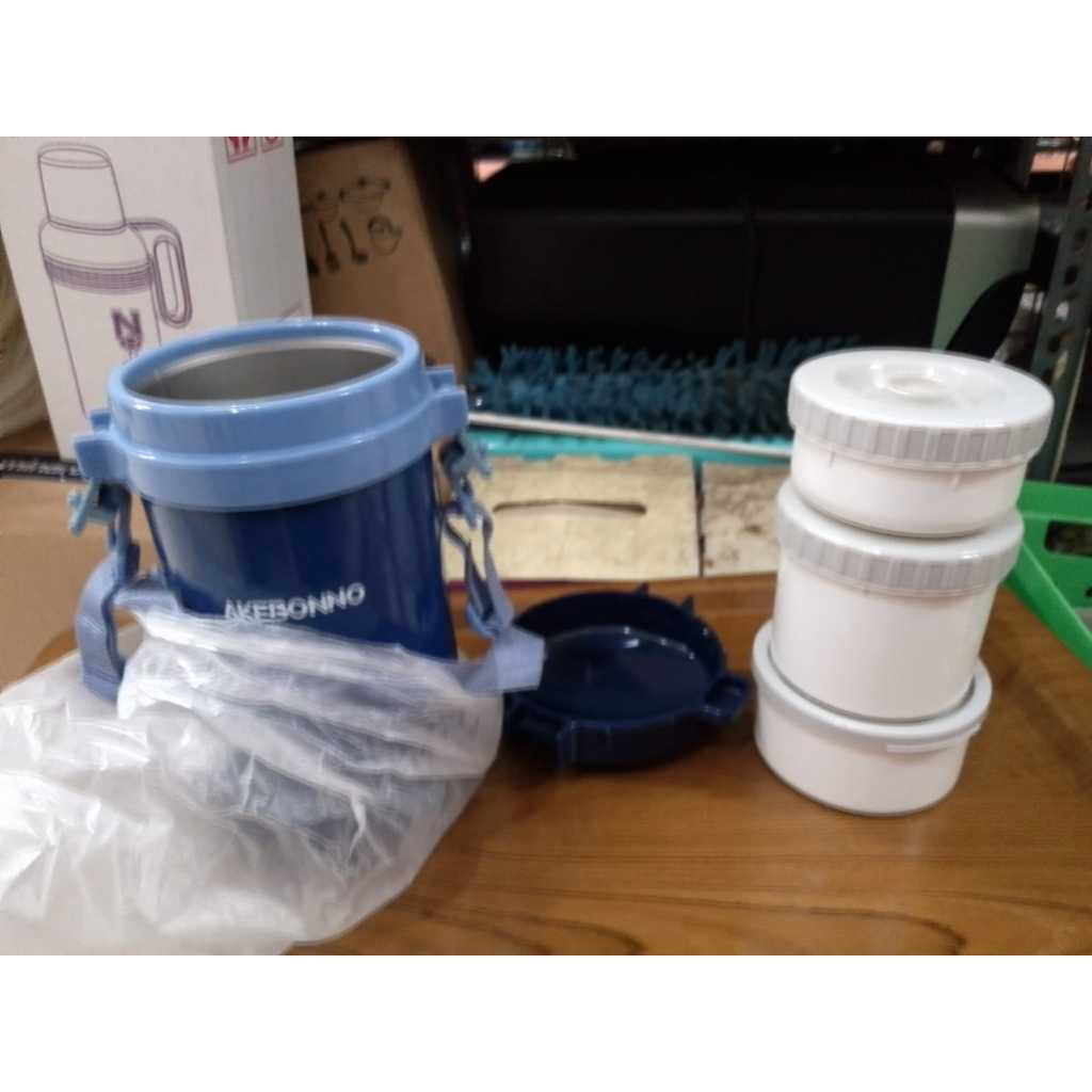 Akebonno Vacuum Lunch Box Jar 1.2 L Tabung Stainless Kotak Wadah Makan