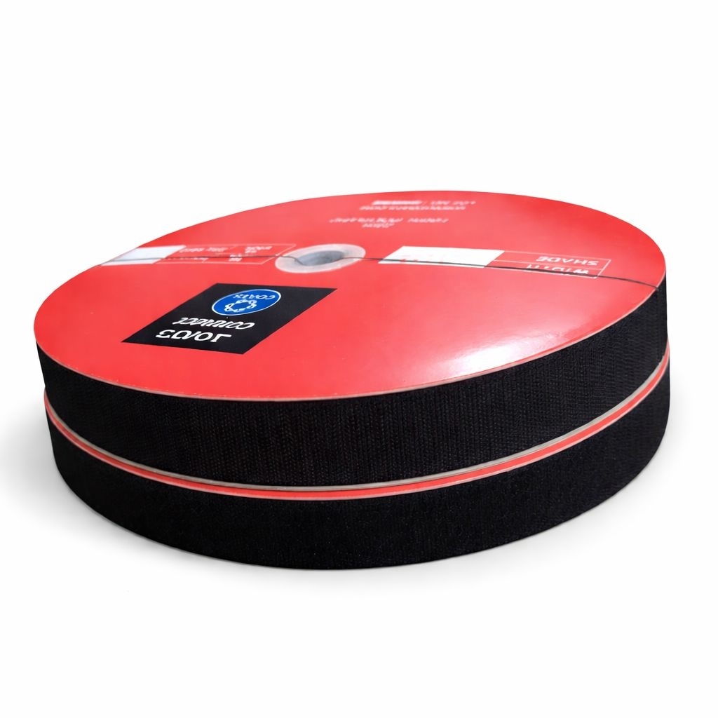 velcro coats hitam lebar 3cm per roll isi 25m bagus high quality setara ykk