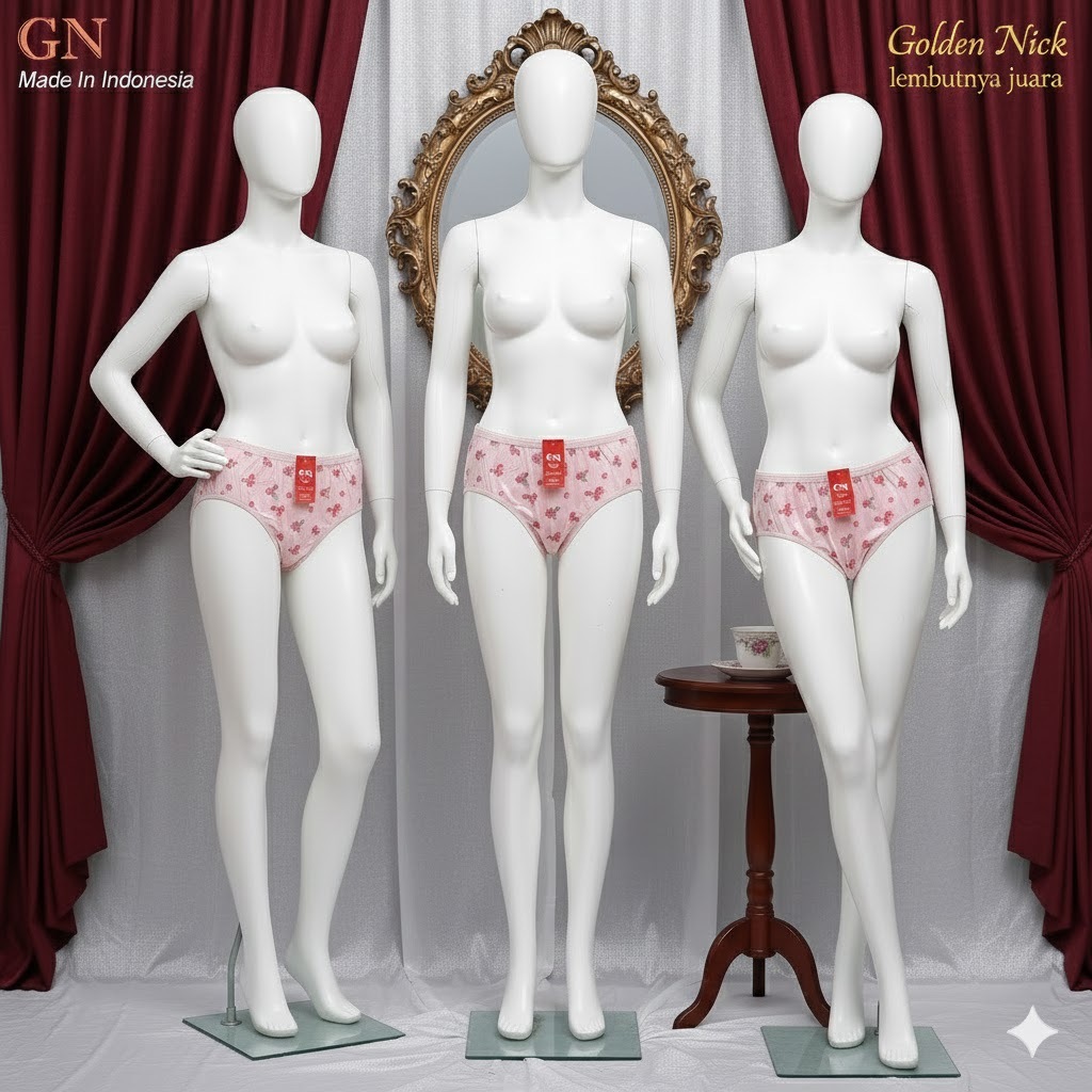 CD Wanita Golden Nick 937 Sablon Isi 3 Pcs | CD Golden Nick Sablon 937s | Celana Dalam Wanita Sablon