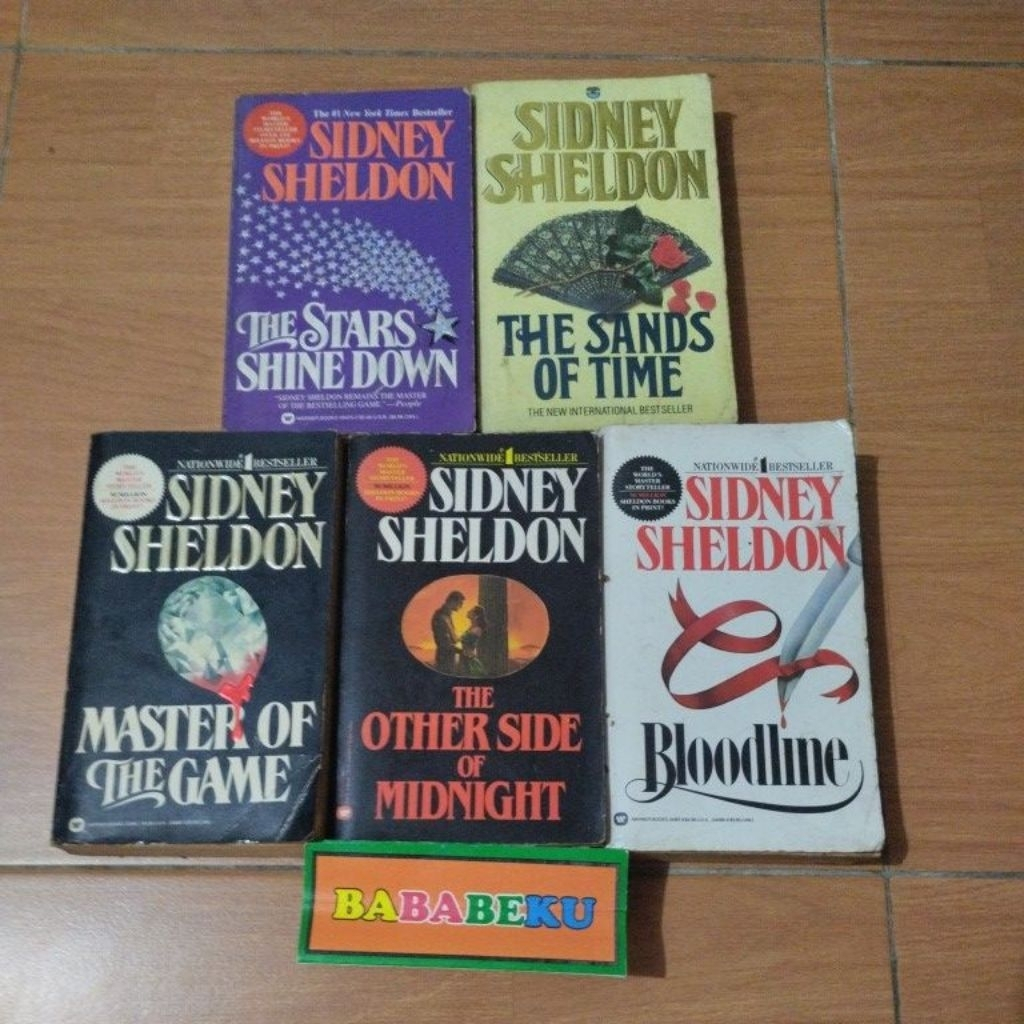 Novel Sidney Sheldon preloved bahasa inggris The Stars Shine Down, The Sands of Time, Master of the 