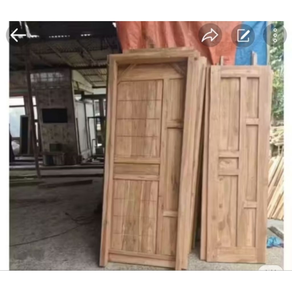 pintu plus kusen kayu jati