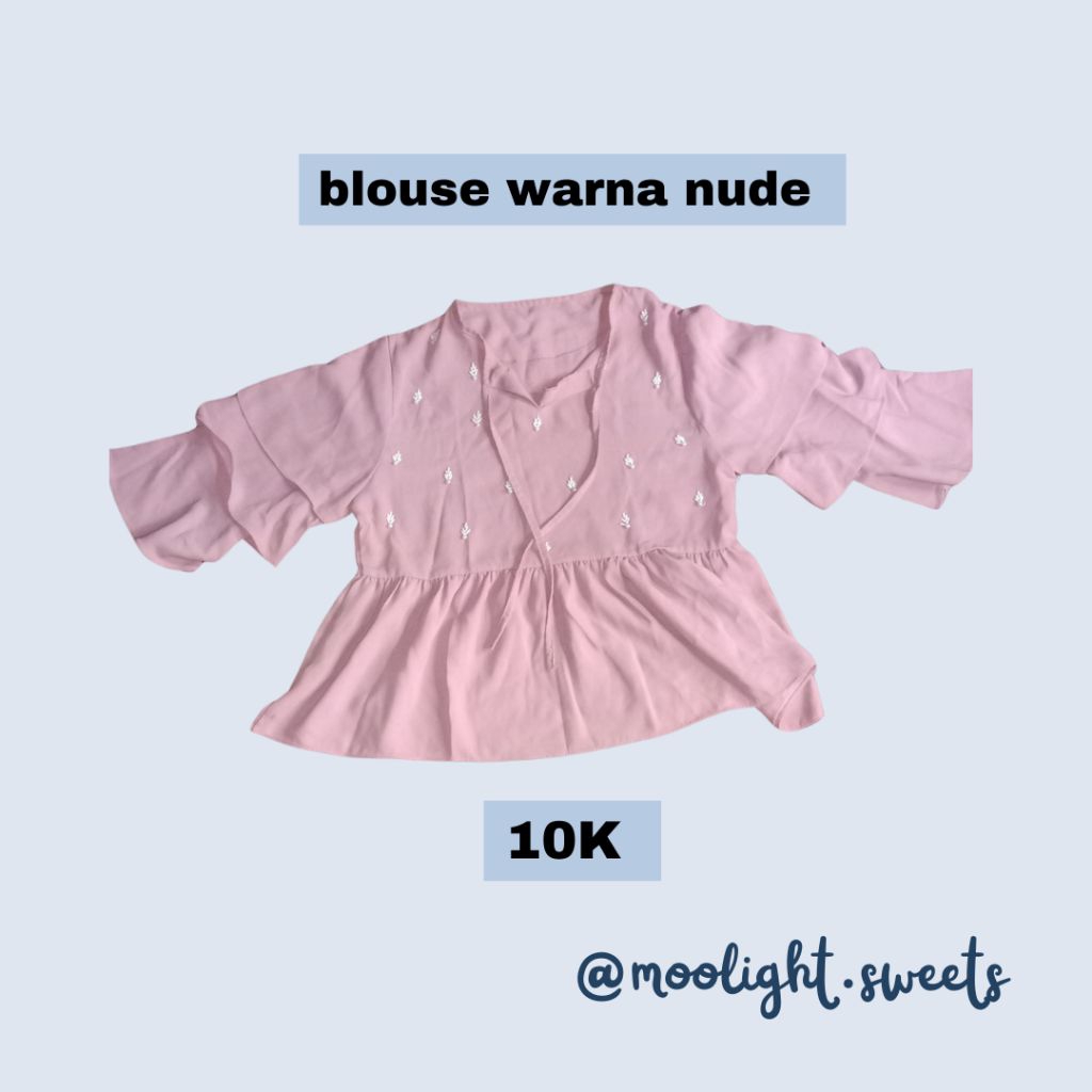 BLOUSE WANITA | KEMEJA WANITA | WARNA NUDE - PL