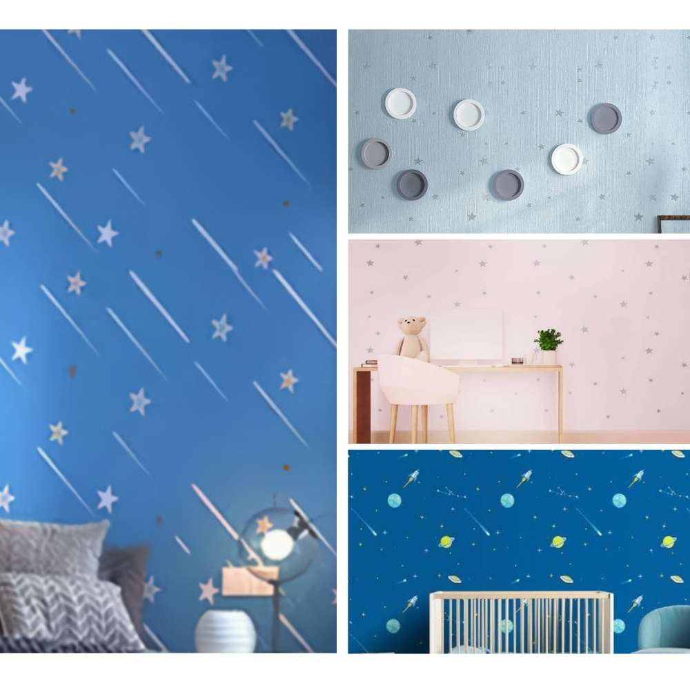 Wallpaper Sticker Dinding Ruang Tamu Motif Bintang Walpaper Dinding Plafon Motif Bintang Aesthetic