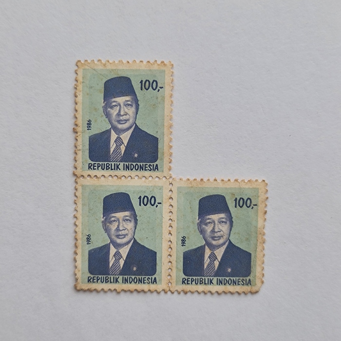 Perangko Prangko Soeharto Republik Indonesia 100 Rupiah 1986