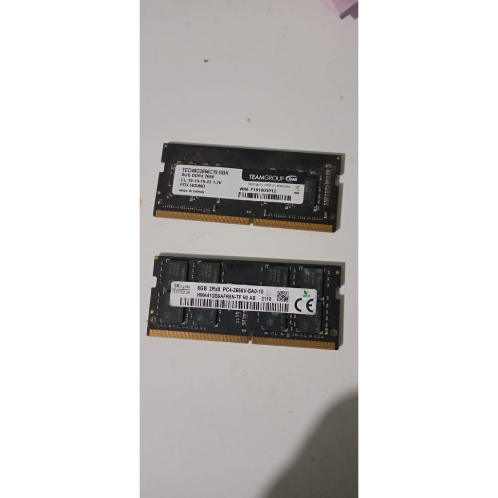 ram ddr4 16gb 2x8gb sodimm