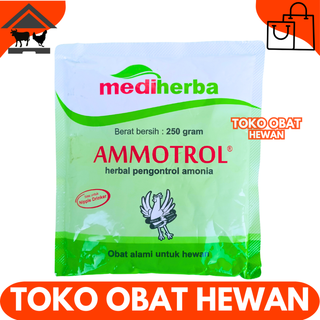 AMMOTROL 250 GRAM MEDION - Obat Herbal Penghilang Bau Kotoran Ayam Sapi Babi Semua Hewan