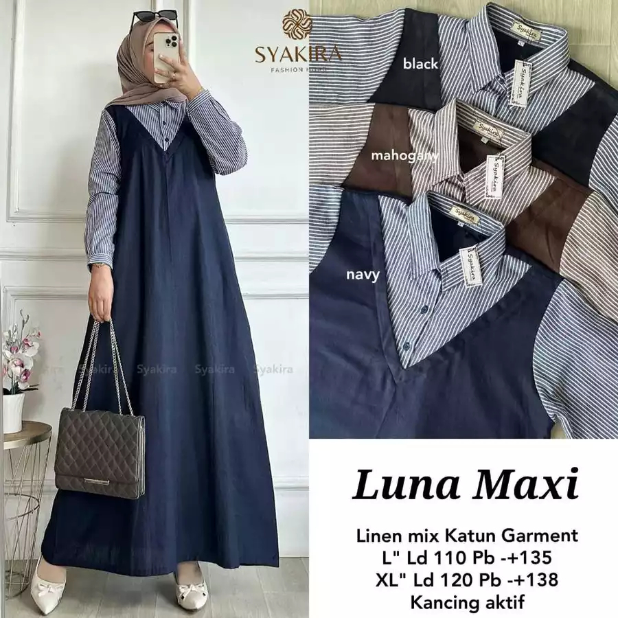 Gamis Lebaran Wanita Terbaru 2026 Baju Pengajian Ibu Pernikahan Set Gamiss Hijab Dres Brokat Muslima