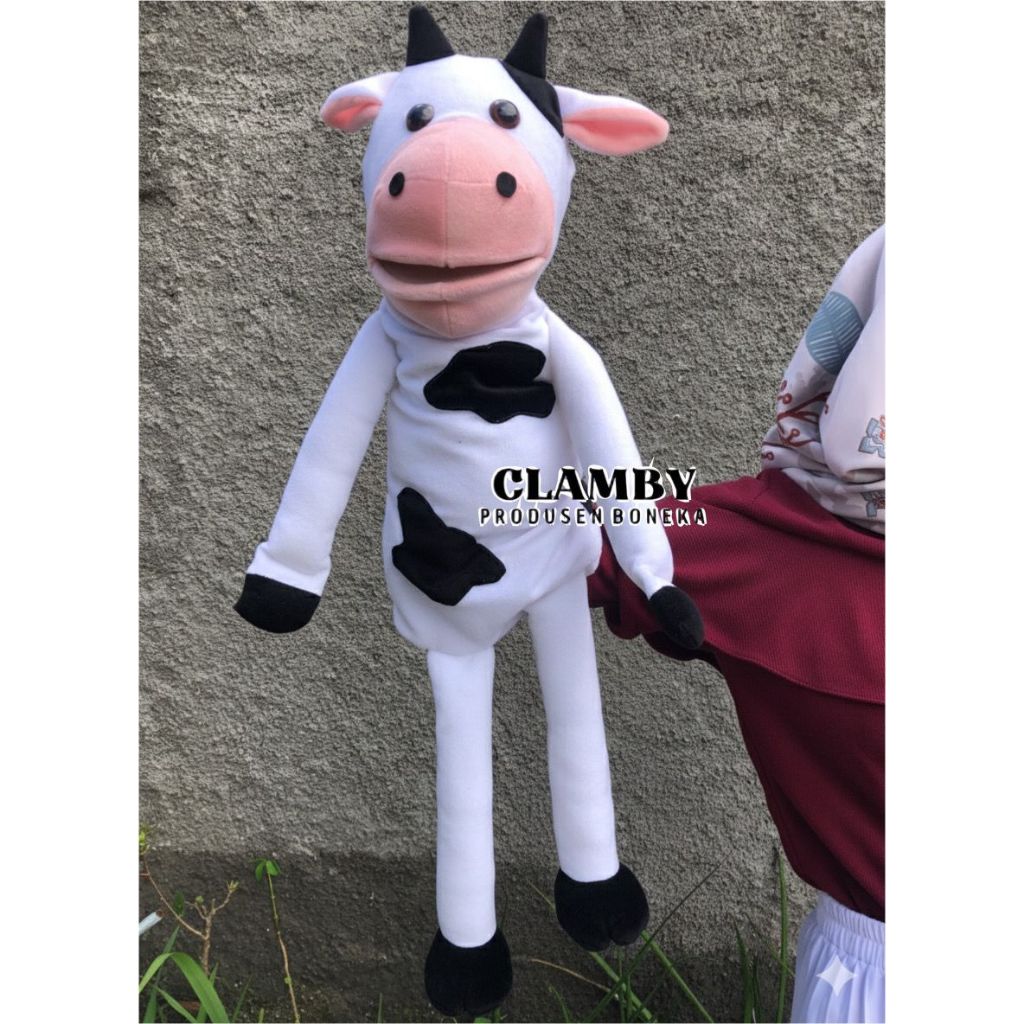 Boneka Muppet Sapi Rusa Bebek 85cm Bahan Lembut Halus | Boneka Jumbo Peraga Edukasi Anak Anak