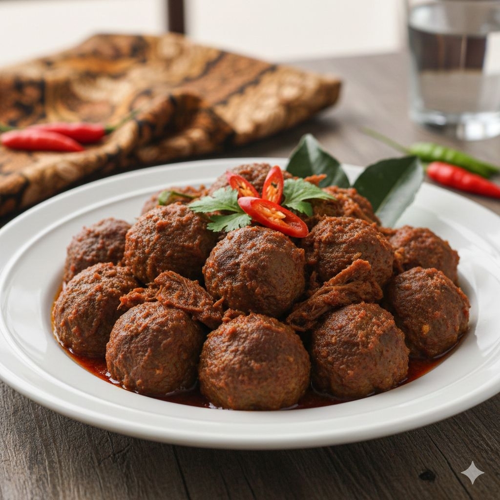 Rendang Bola Daging Sapi (100% Daging Sapi Tanpa Tepung)| Cara Baru Menikmati Rendang Daging Tanpa S