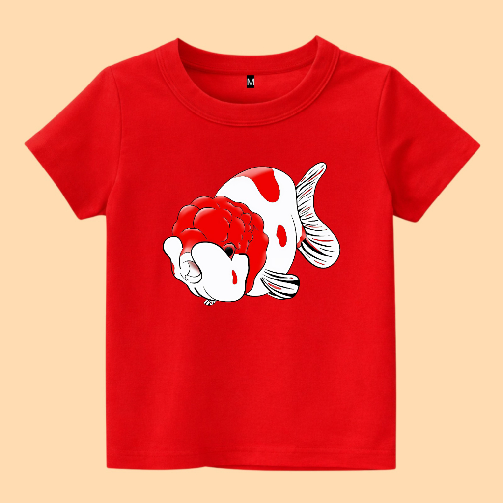 Baju kaos anak gambar ikan mas koki kartun