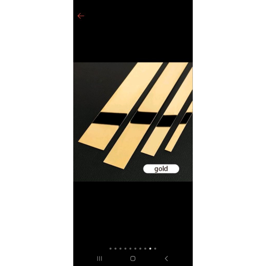 Strip list dinding gold strip molding per 3m