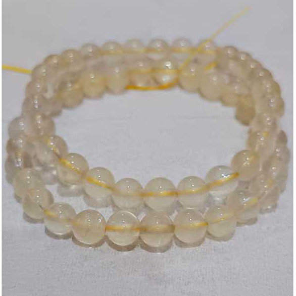 Gelang batu alam citrine gemstone natural crystal bracelet wealthy kesuksesan bead 6 mm
