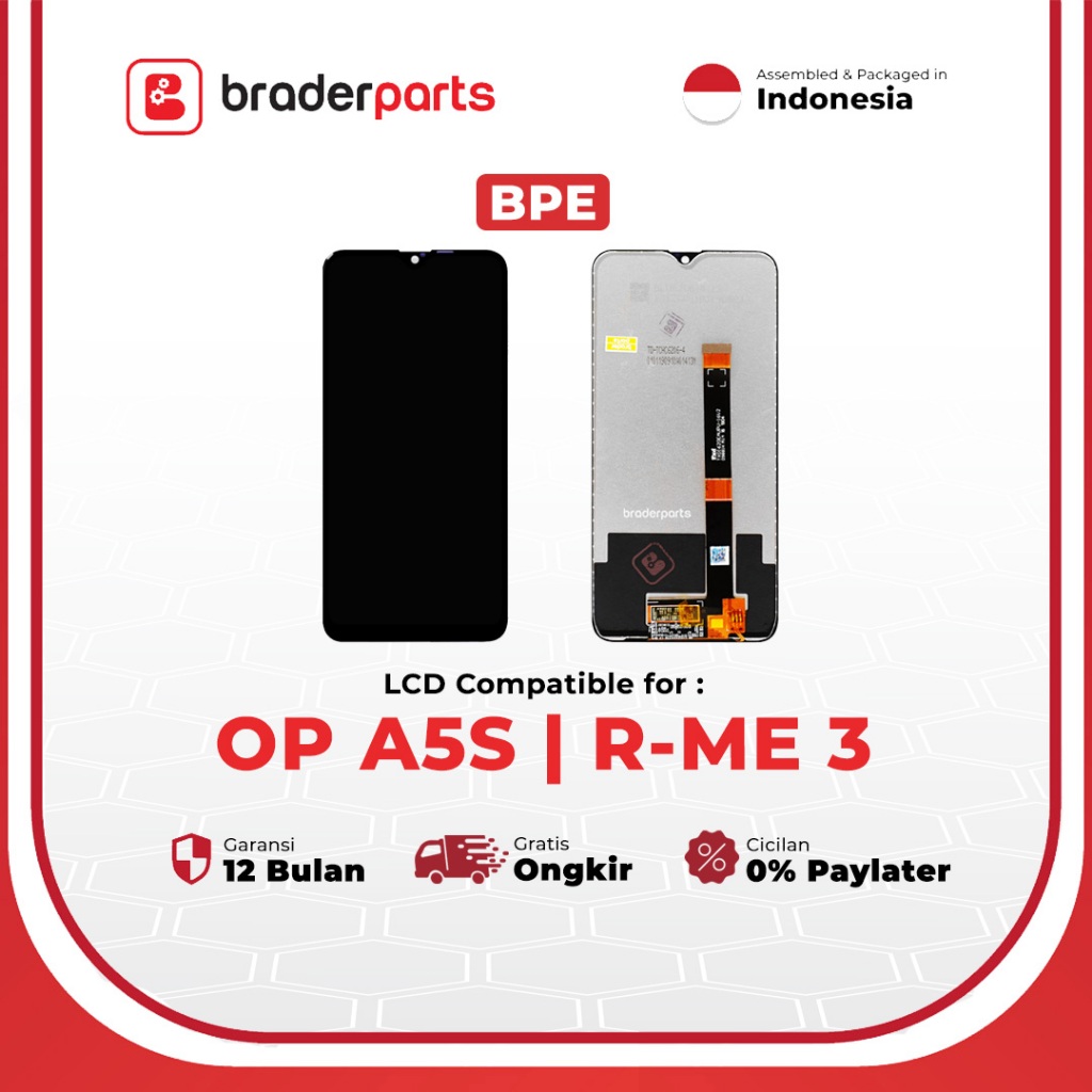 BraderParts Layar LCD For Oppo A5S | A7 | A12 | Realme 3