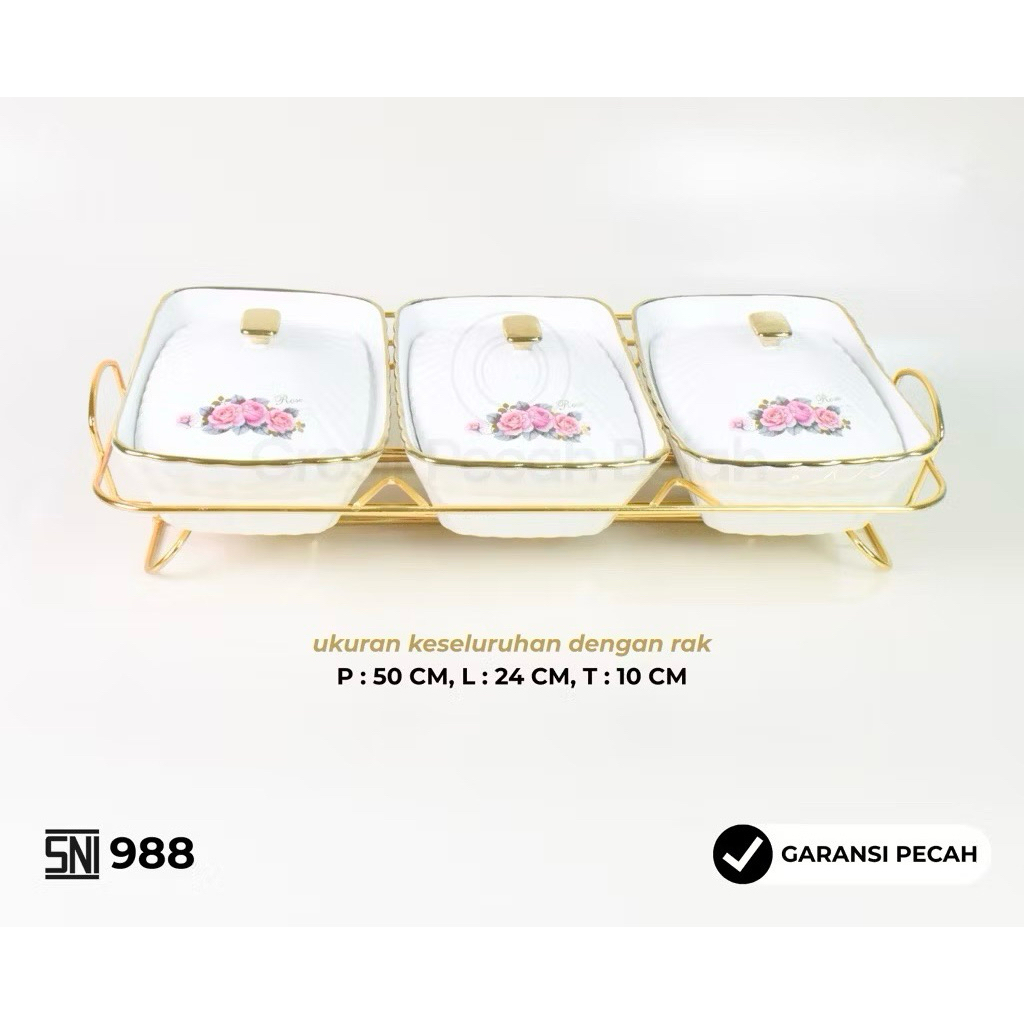 Wadah Saji dengan Rack Fiorenza