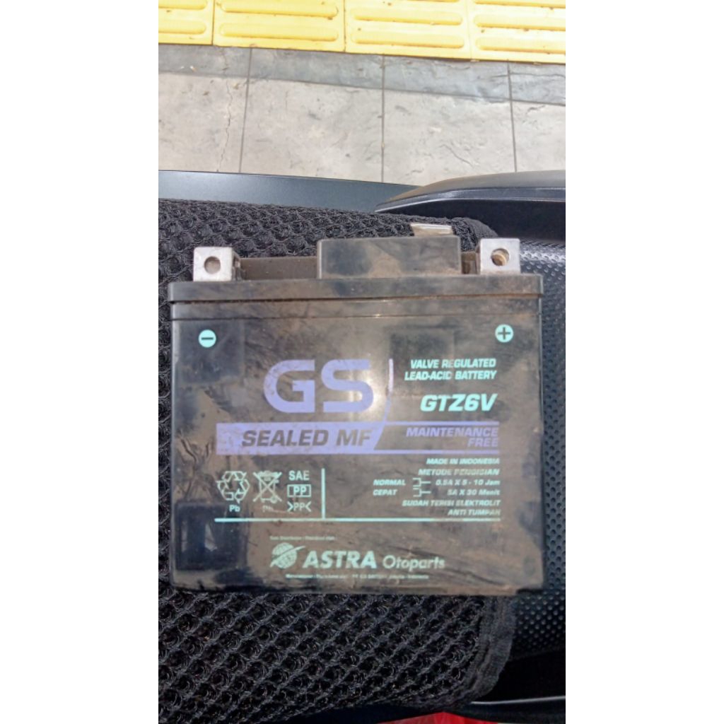Aki Motor GS GTZ6V ( BEKAS )