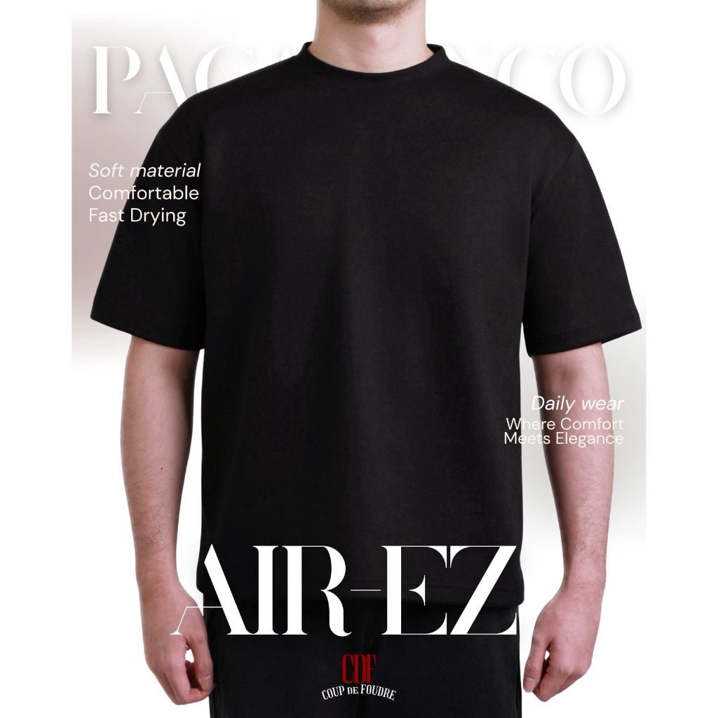 Kaos Polos Unisex Hitam | Oversize