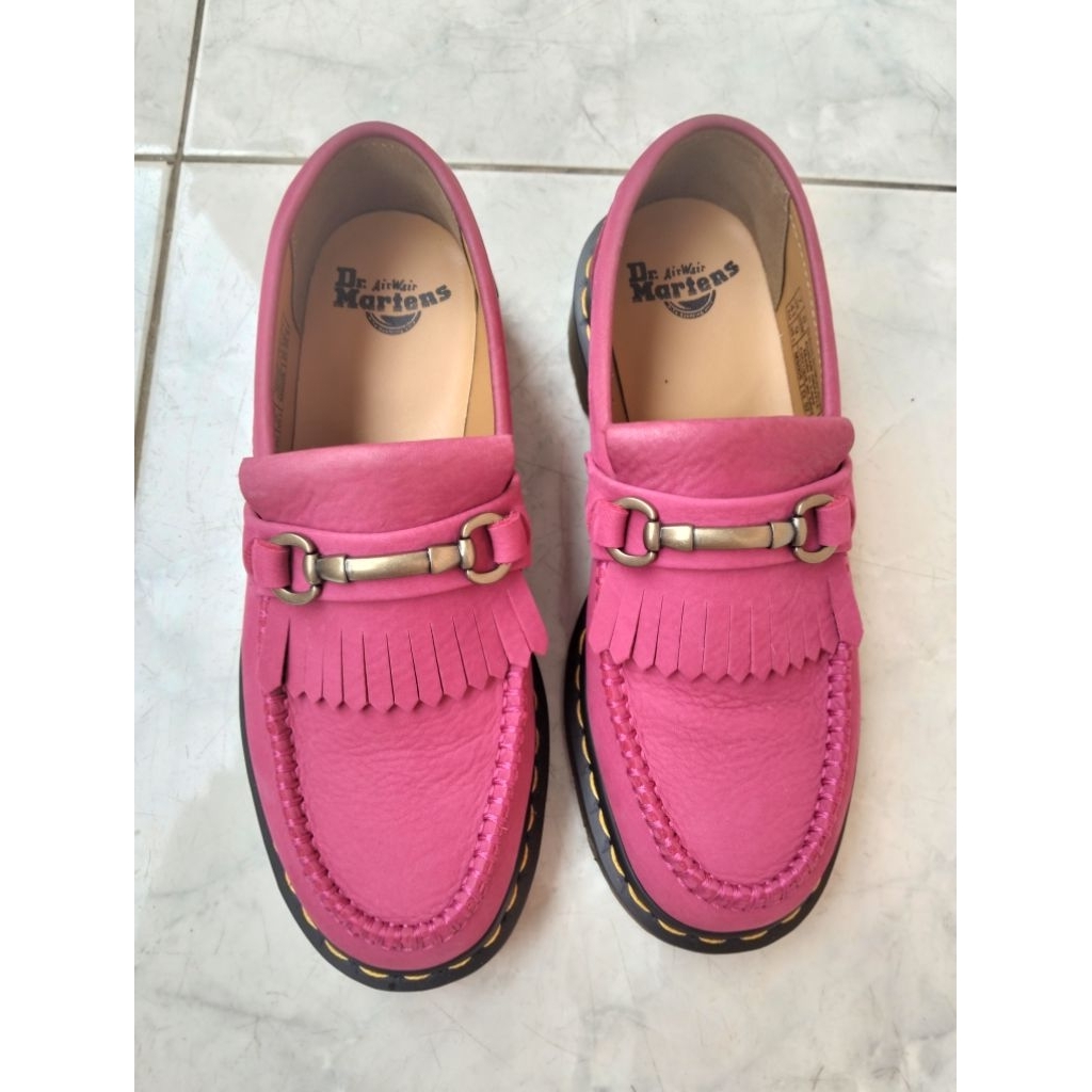 preloved Dr Martens fuschia pink Adrian snaffle loafers size 41 NO NEGO