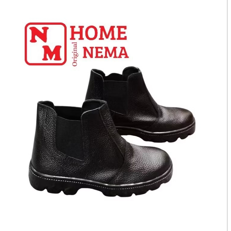 NEMA SEPATU SAFETY BOOTS KULIT SAPI ASLI SEPATU SAFETY UJUNG BESI SEPATU BOOTS PRIA WANITA SEPATU SA