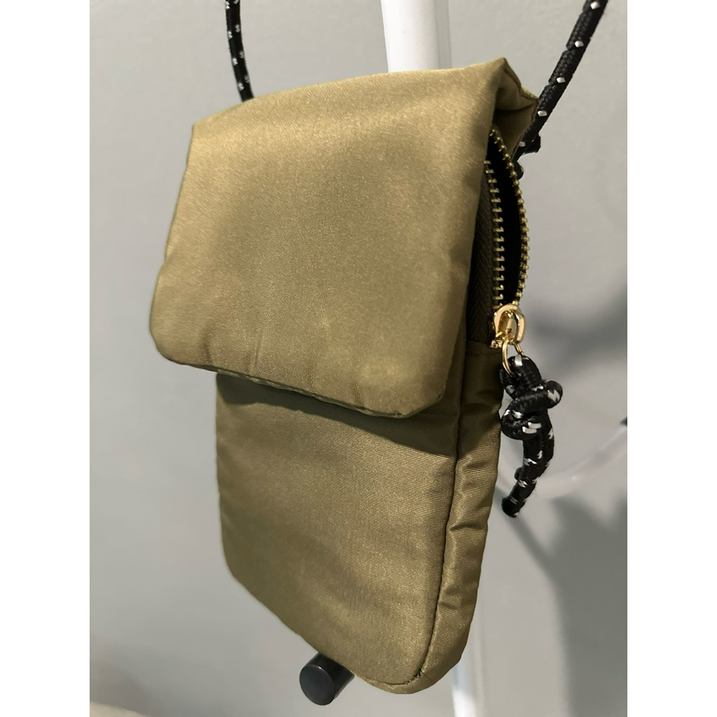 Tas slempang empuk slingbag hijau army colorbox parasut