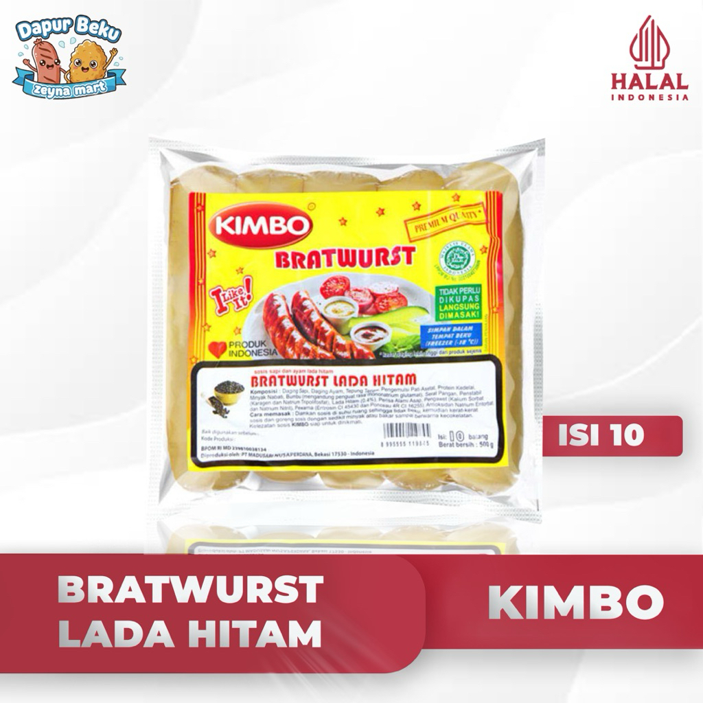 Kimbo Sosis Bratwurst Lada Hitam