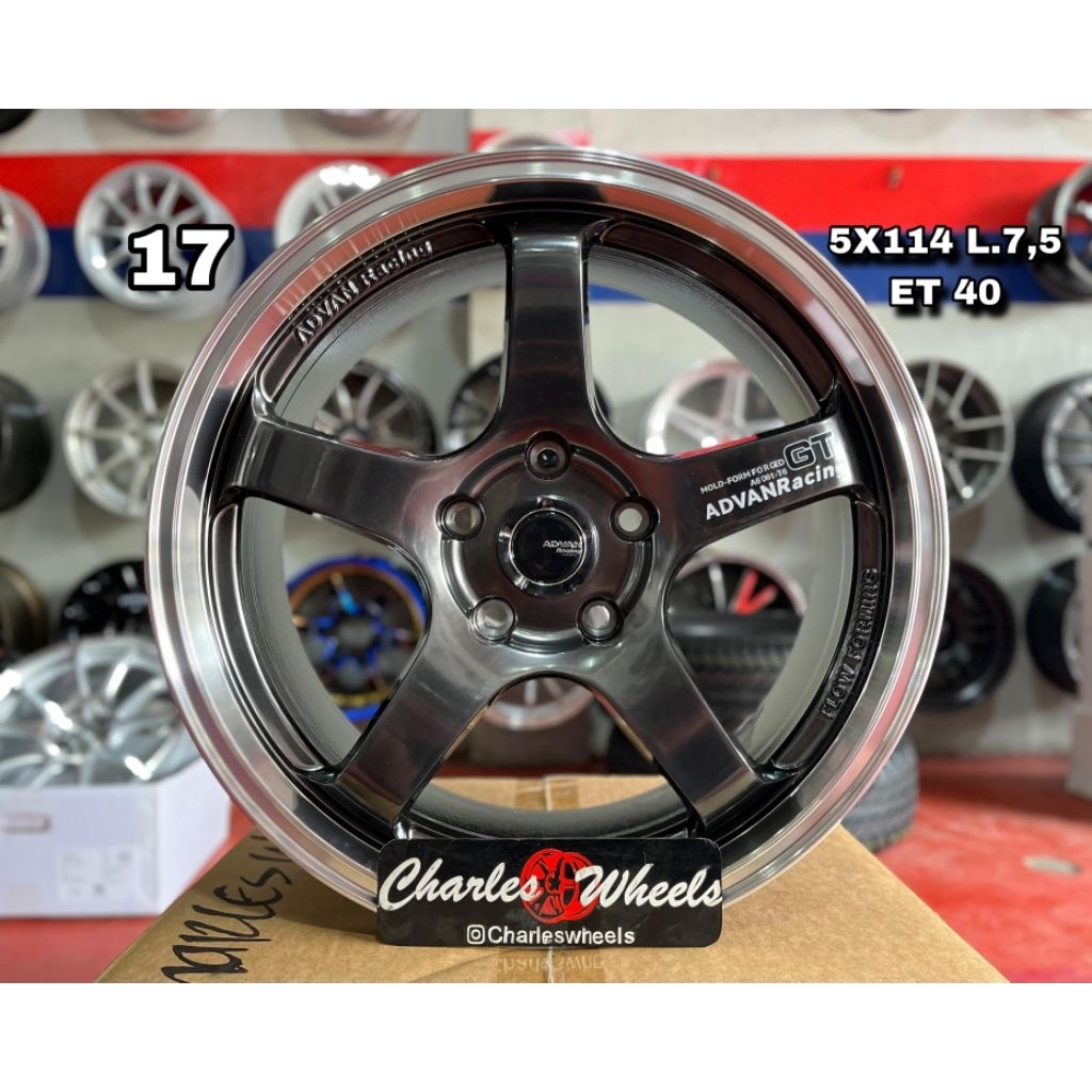 VELG ADVAN GT RING 17 GUNMETAL POLISH