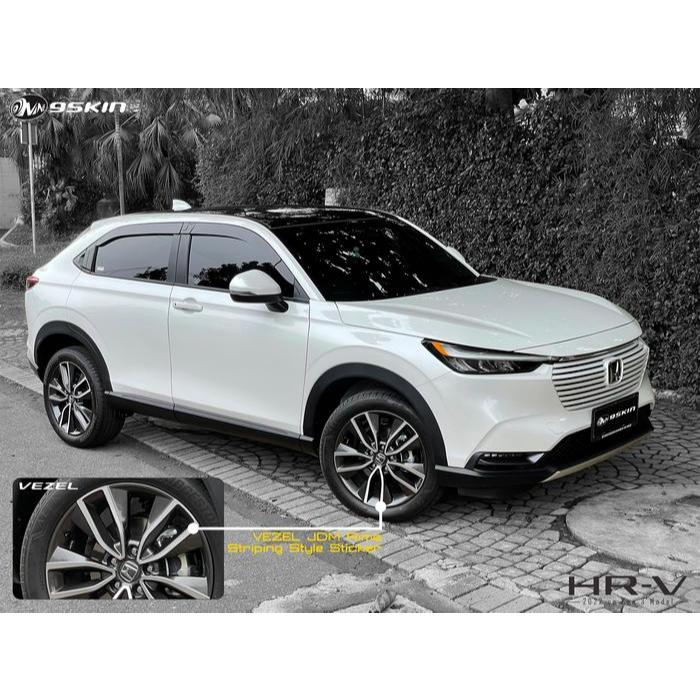 Sticker Velg JDM Vezel for Honda New HRV RS SE 2022 Gen 3 by 9Skin - Silver Vezel, 4 set