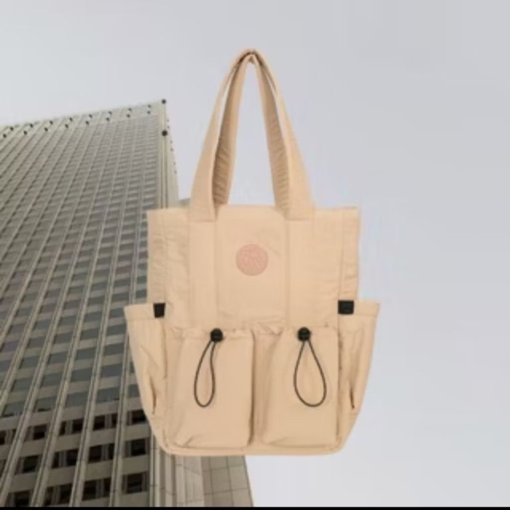 (preloved) FLICKA Milan Totepack Tas Ransel Nylon Waterproof(dessert sand)