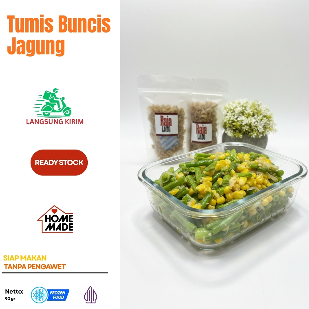 Sayur Tumis Buncis Jagung Lauk Siap Saji Frozen Food Home Made Tanpa Pengawet Kirim Instan