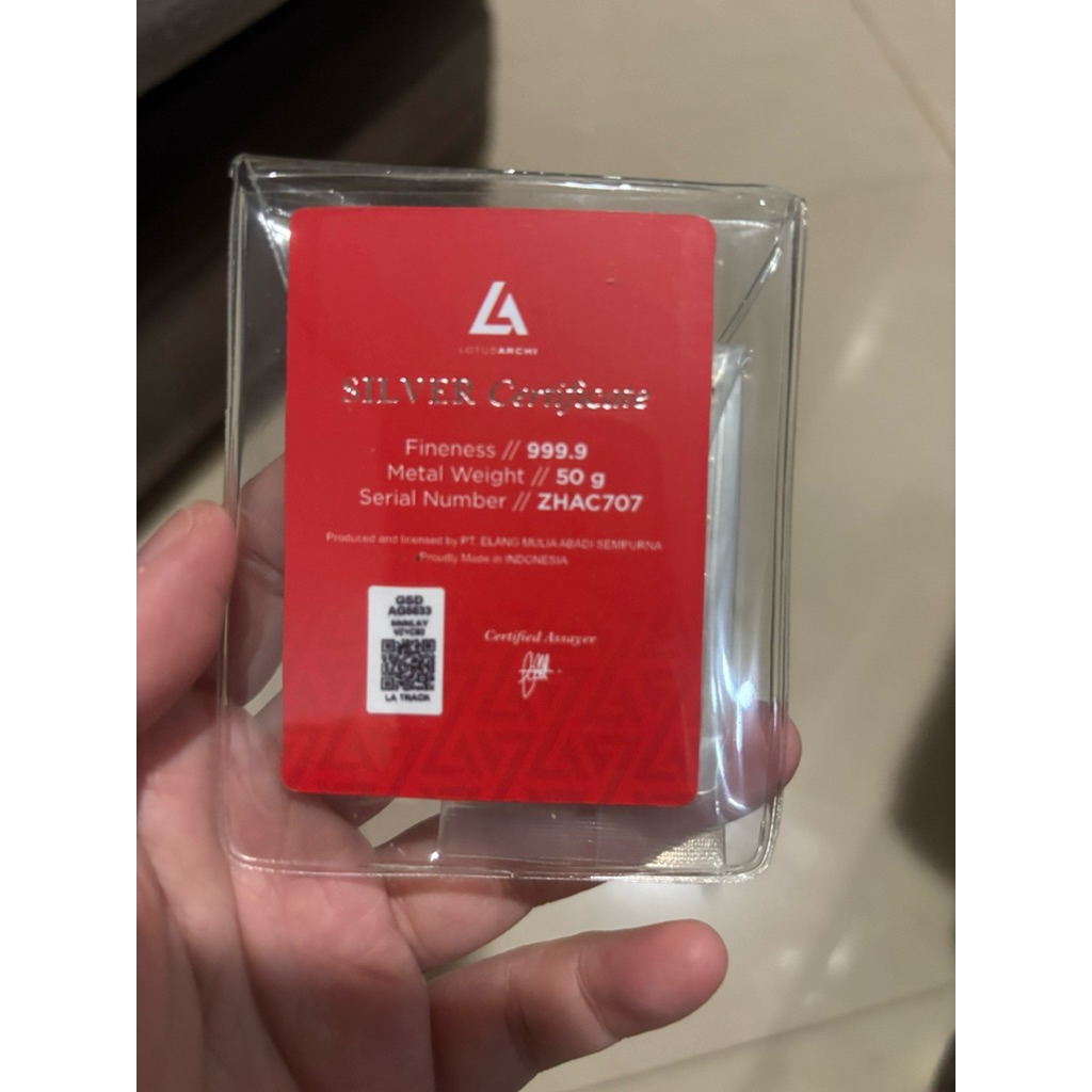 Perak Lotus Archi 50 Gram