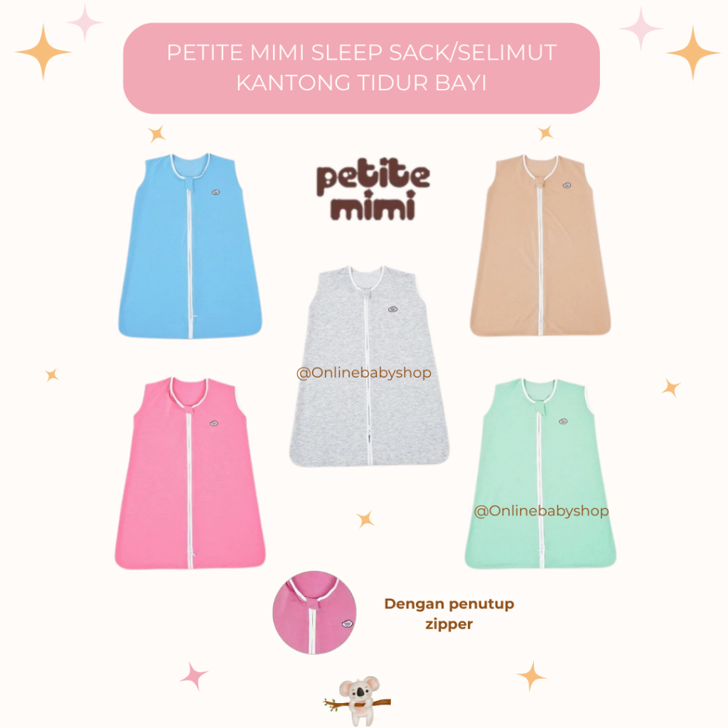 Petite Mimi Sleep Sack / Selimut kantong Tidur Bayi - Sleep Sack Bayi Nyaman Bebas Gerak