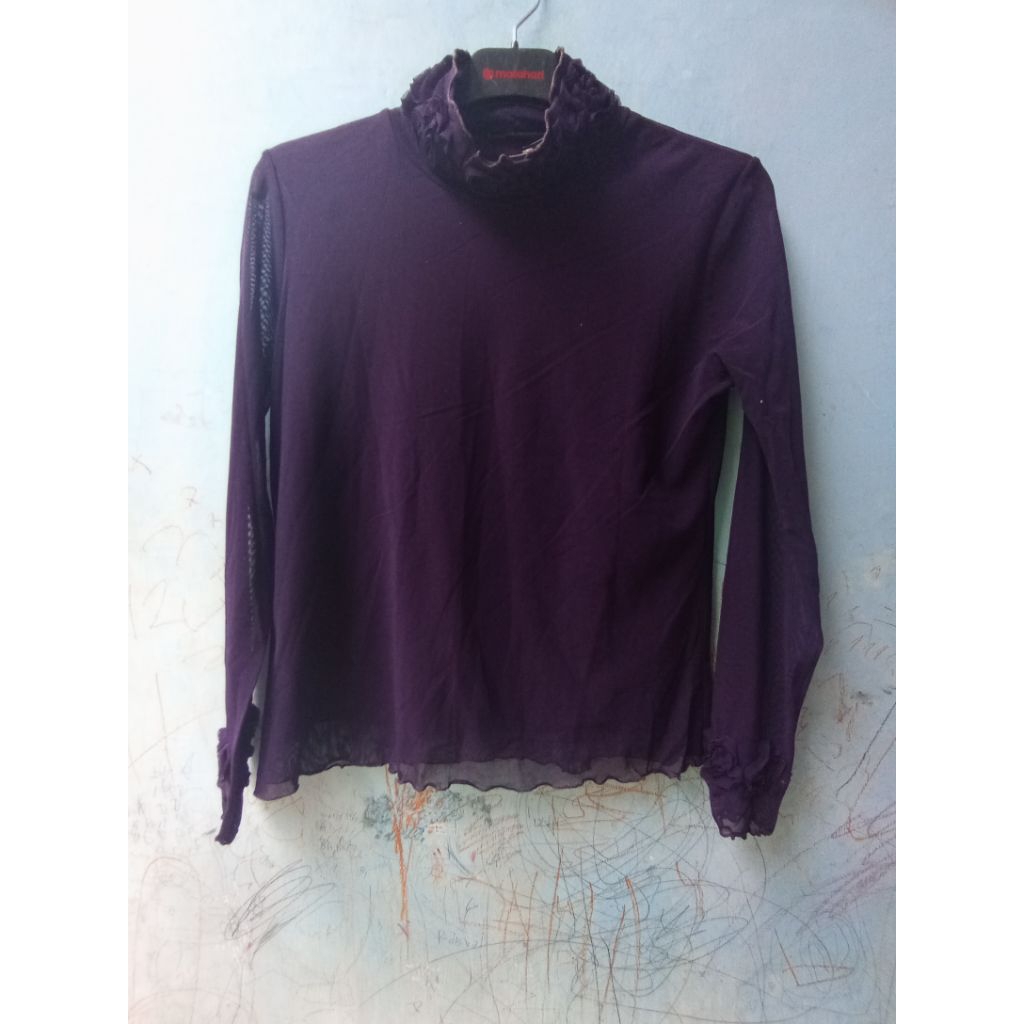 Atasan NEW bahan kaos wanita warna ungu tua