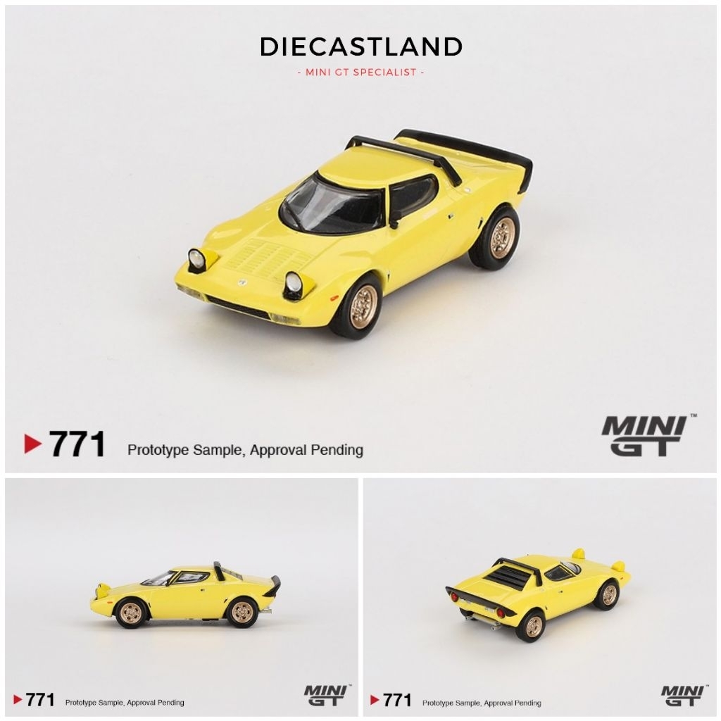 Mini GT #771 Lancia Stratos HF Stradale Giallo Fly MGT00771 MiniGT MGT Diecast Miniature Car Diecast