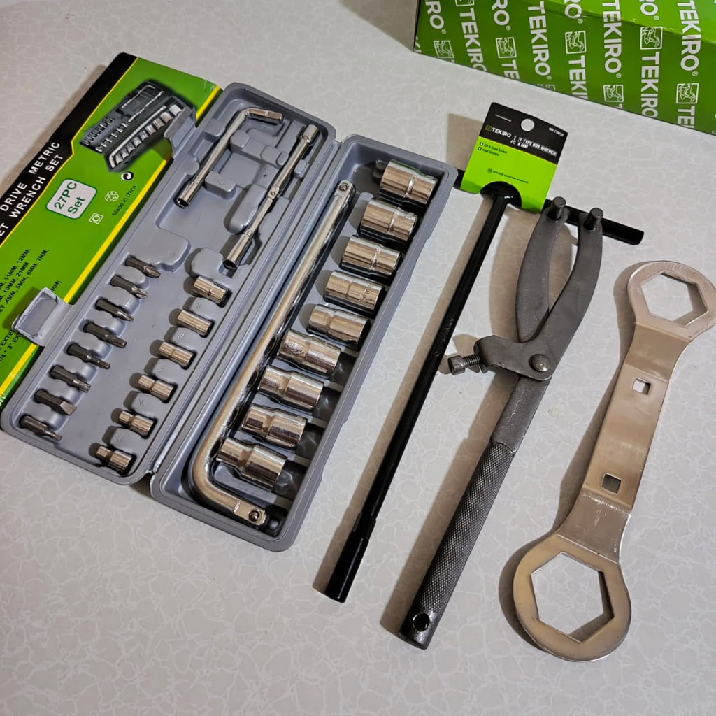 PROMO Paket Hemat 4pcs Kunci Tracker CVT + Kunci Pulley 39x41 + kunci Pas - Sock 27pcs Plus Mata Obe