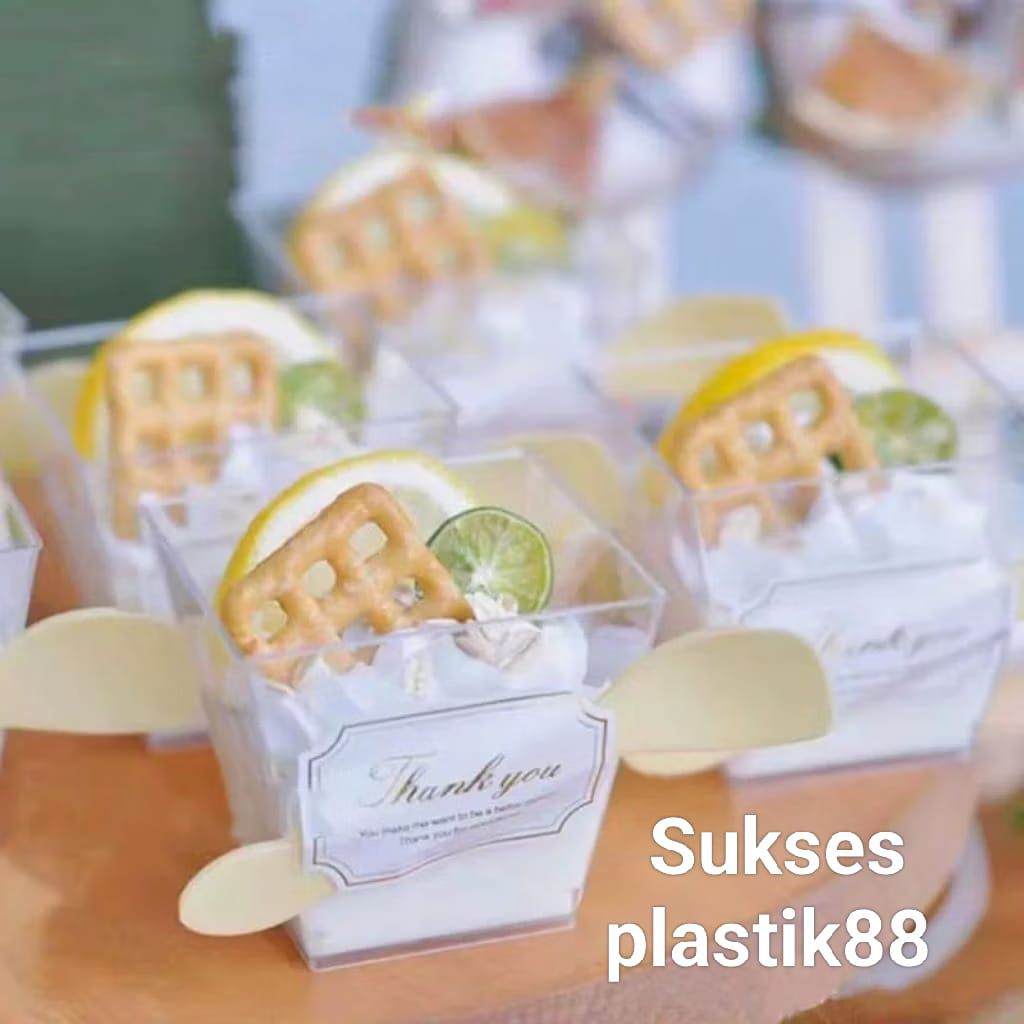 Isi 10pcs Cup puding jelly gelas cangkir dessert kotak cup dessert puding tiramisu agar2