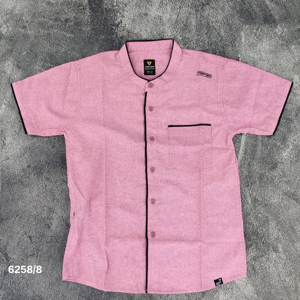 Kemeja Koko Anak TOPTEN Lengan Pendek UK 8/10 Original New
