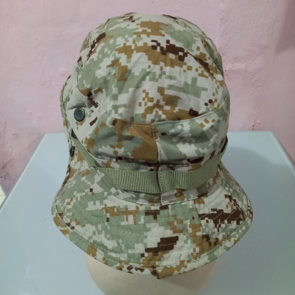 topi bucket/boonie hat tactical marpat usmc lingkar kepala 58cm