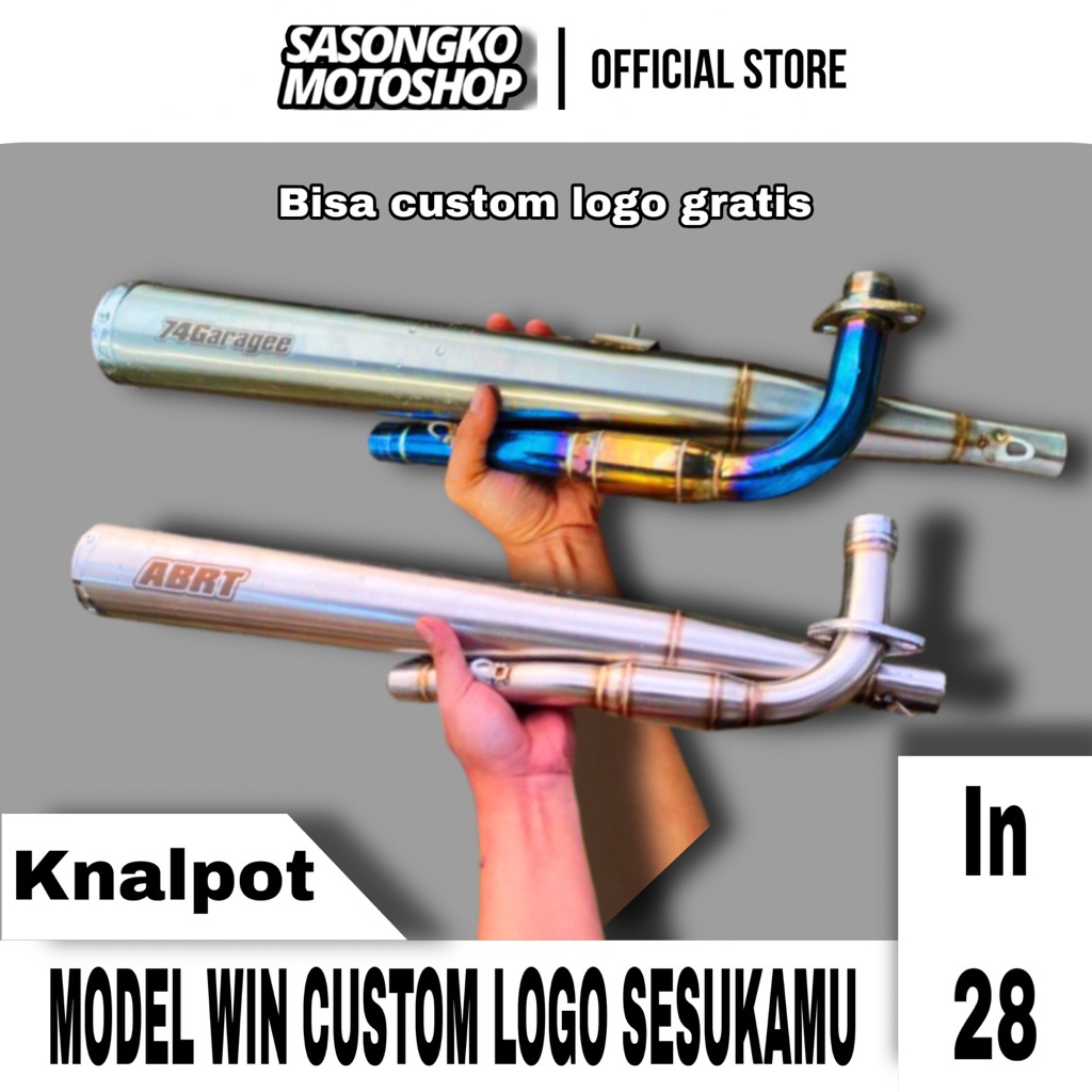 BEBAS CUSTOM LOGO SESUKAMU  Knalpot Standart Racing Honda Win 100 PnP Honda Win 100 C70 Grand Astrea