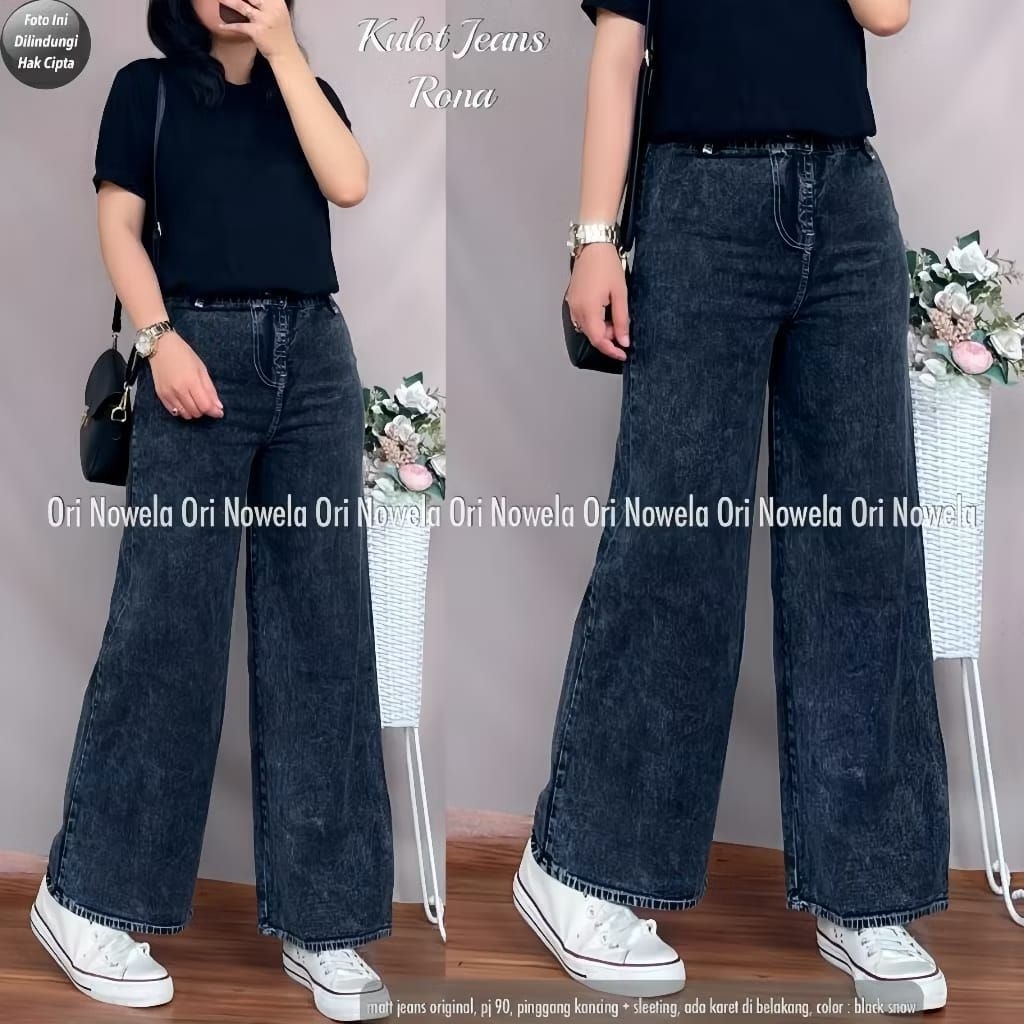 AQILA FASHION KULOT Celana Kulot Jeans Highwaist Jumbo Aqila Fashion