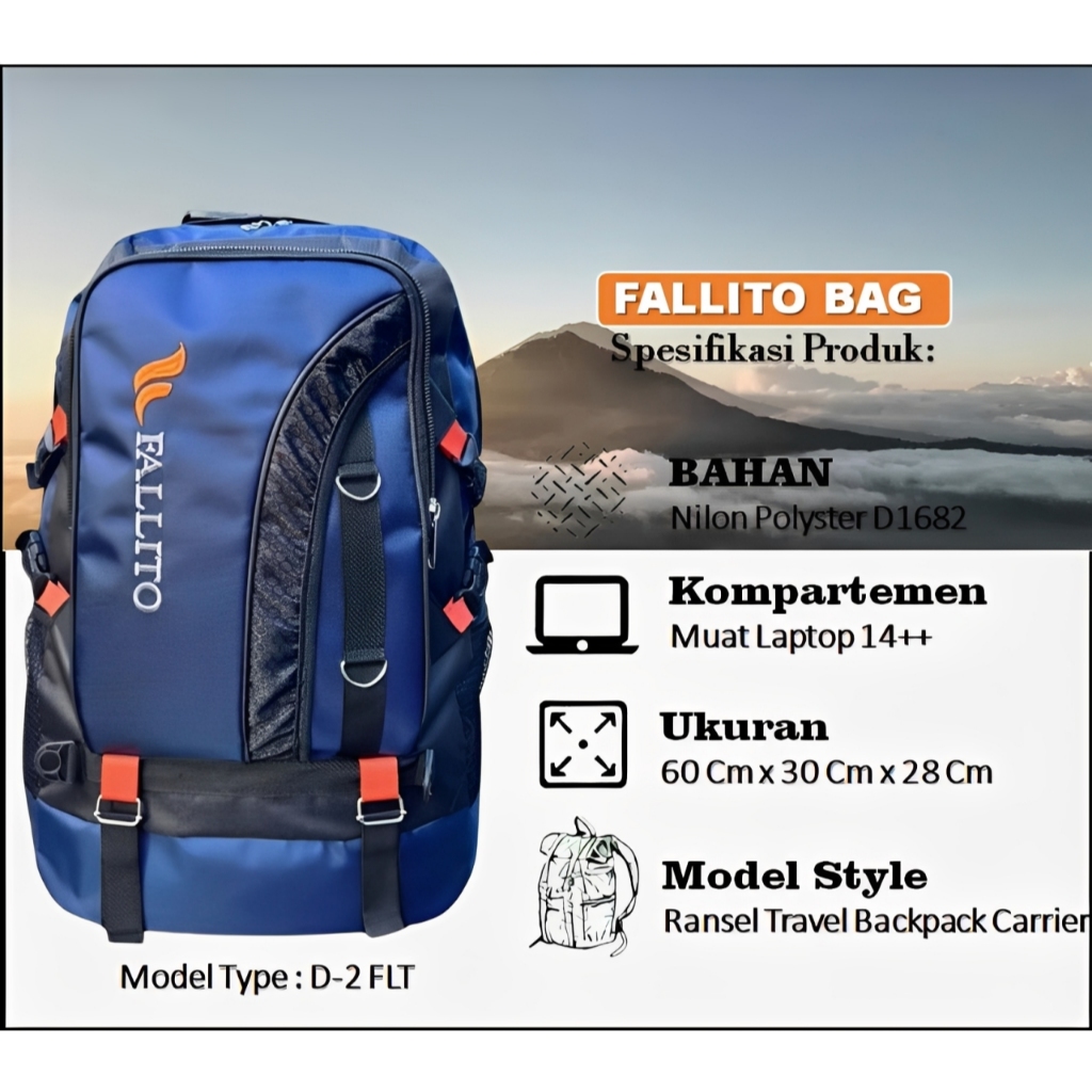 [TERMURAH]Tas Ransel Pria Wanita Tas Ransel Jumbo 60 Liter Tas Mudik Tas Gunung Tas Travel Jumbo Tas