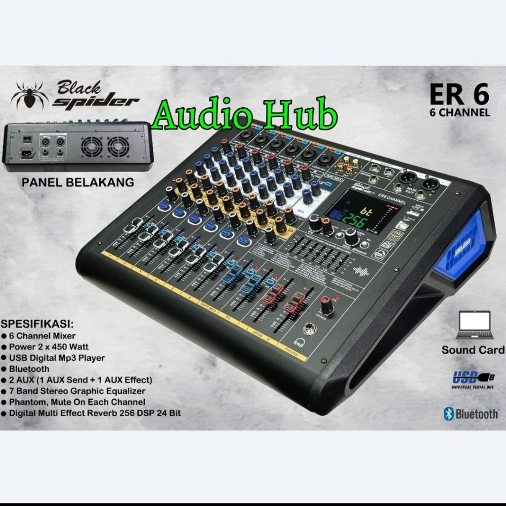 mixer audio  ashley samson 6 / samson6  6 channel original