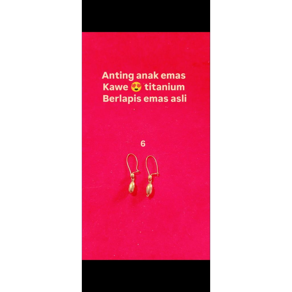 anting titanium asli