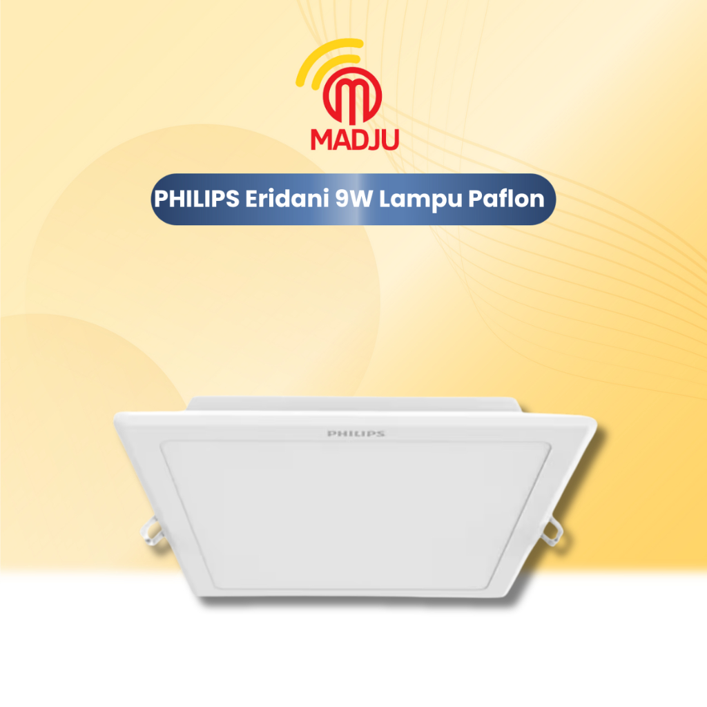 PHILIPS ERIDANI SQ RECESSED LED6 D105 9 WATT 865 - LED Downlight Kotak / lampu plafon