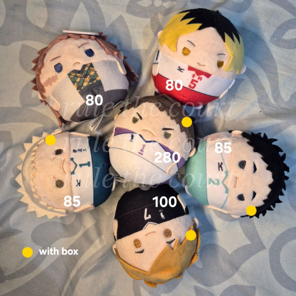 Fuwa Small HQ Haikyuu Ushijima Kenma Atsumu Issei Aone KNY Demon Slayer Sabito Fuwakororin