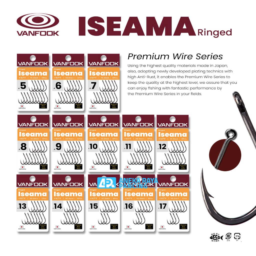 PANCING VANFOOK RINGED ISEAMA NS BLACK SIZE 7