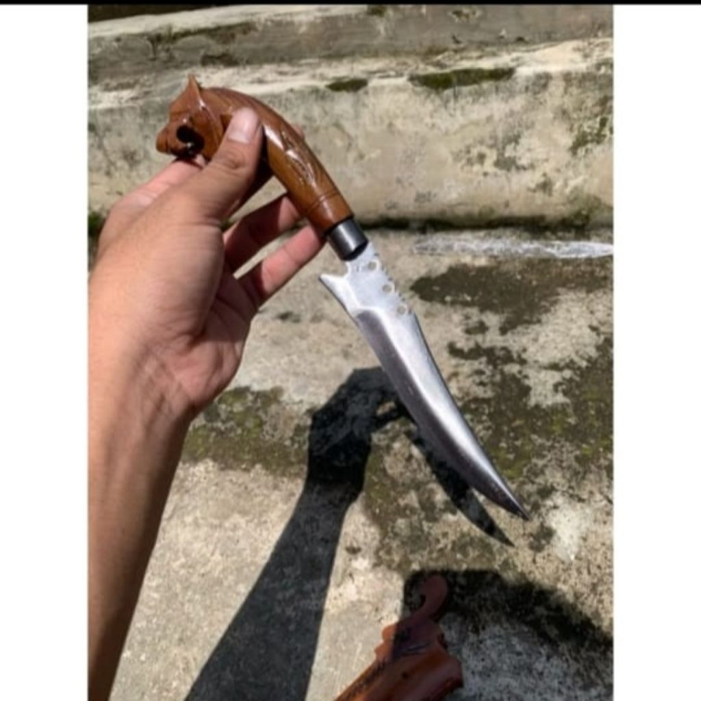 koleksi kujang Siliwangi Mala ukir/kujang Siliwangi ukir macan rasamala