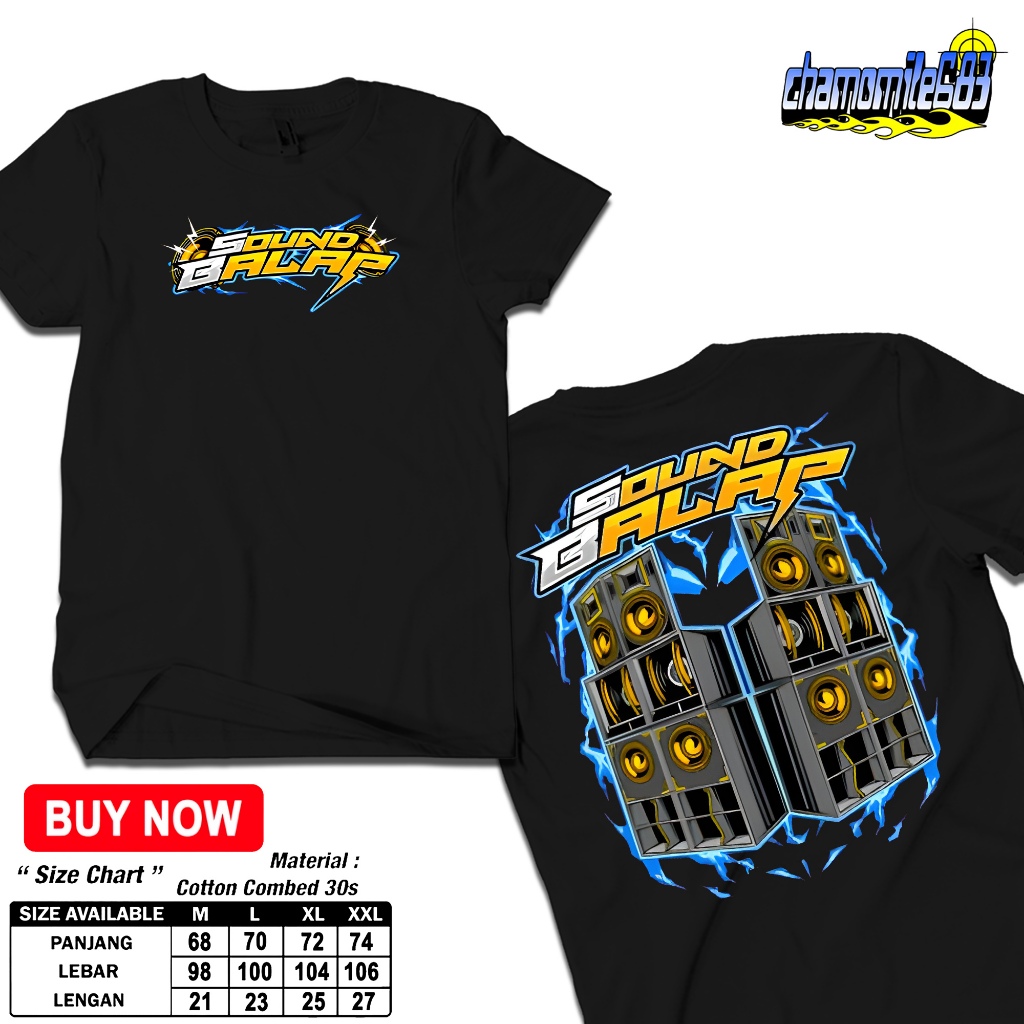 KAOS DEWASA Motif Sound Balap - KAOS DISTRO - KAOS COTTON COMBED 24S