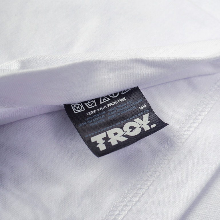 Troy Company Neck Strip Tshirt White Warm The Summer - Kaos Lengan Pendek Kaos Putih KST 3037-2G1W