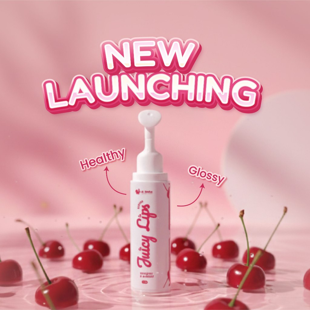 dr. Netha Juicy Lip Serum | Lip Serum Pink Alami | Melembapkan & Glossy | Pemerah Bibir BPOM