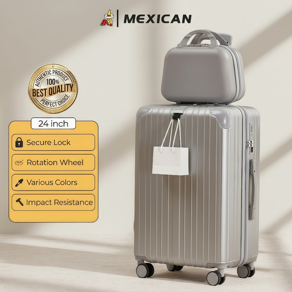 Mexican Koper Kabin 20 Inch Bagasi Tas Koper Besar Anak Perempuan 24 Inch Koper Mini 18 Inch