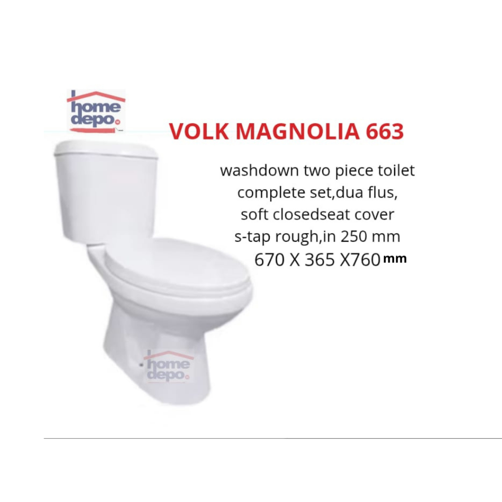 VOLK Magnolia 663 Kloset Duduk Dual Flush SNI Berkualitas